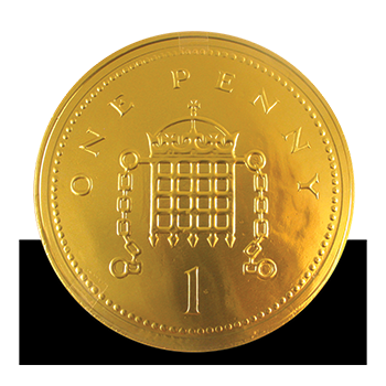 Large Gold Chocolate Coin